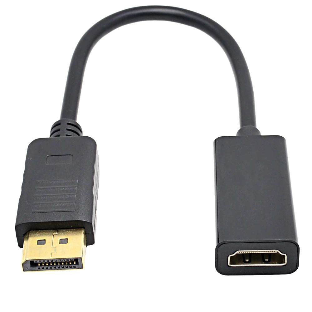 DisplayPort naar HDMI adapter kabel 20cm max 1080P zwart 02
